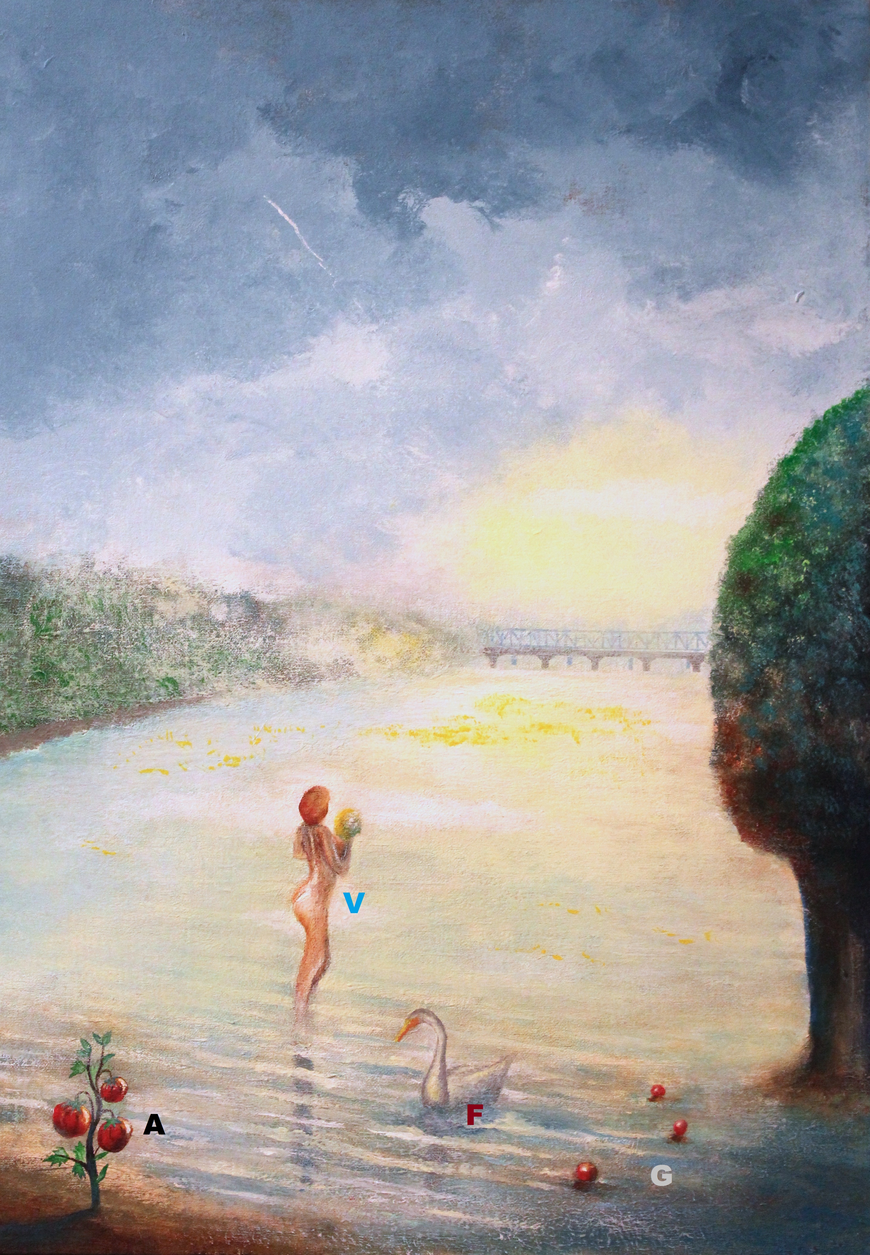 il rebus del fiume Entella in um dipinto di Angelo Franzini